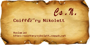 Csiffáry Nikolett névjegykártya